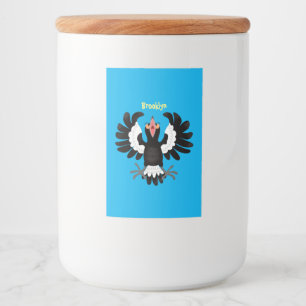 Etiqueta Para Comida Gracioso ilustracion de personalizado magpie austr