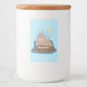 Etiqueta Para Comida Gracioso ilustracion personalizado de moras felice