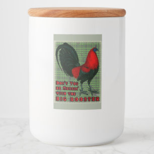 Etiqueta Para Comida Gran Gallo Rojo