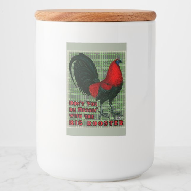 Etiqueta Para Comida Gran Gallo Rojo (Anverso)