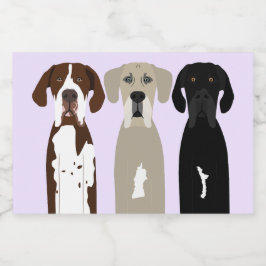 Etiqueta Para Comida Grandes perros daneses