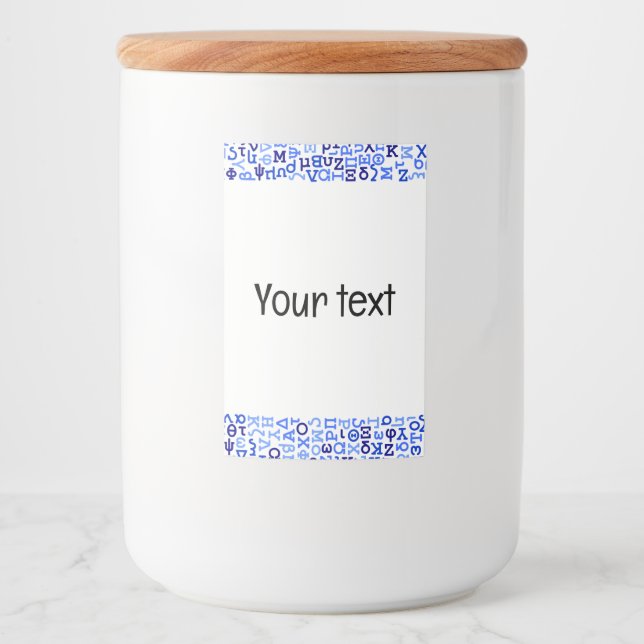 Etiqueta Para Comida Griego (Anverso)