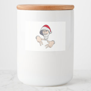 Etiqueta Para Comida Guay Gangsta Hip Hop Hand Rap Santa Claus