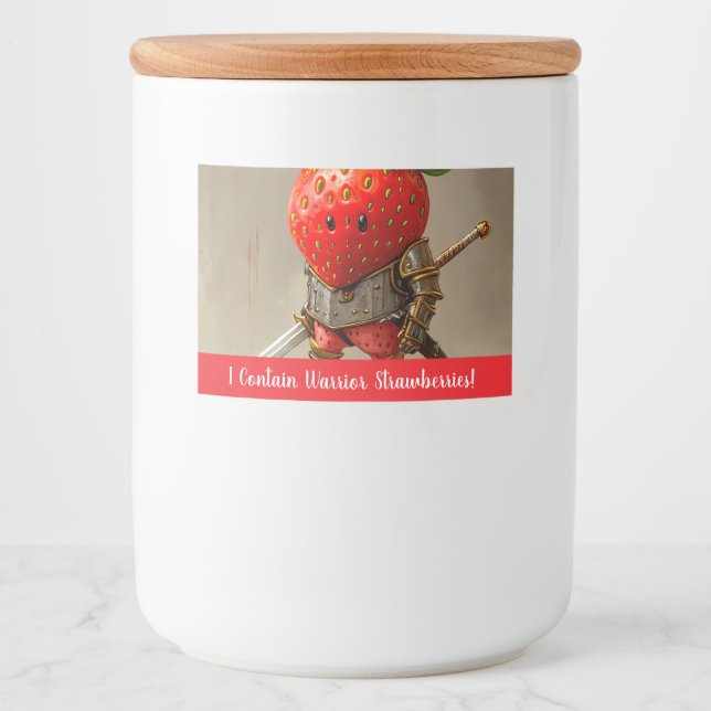 Etiqueta Para Comida Guerrero de fresa (Anverso)