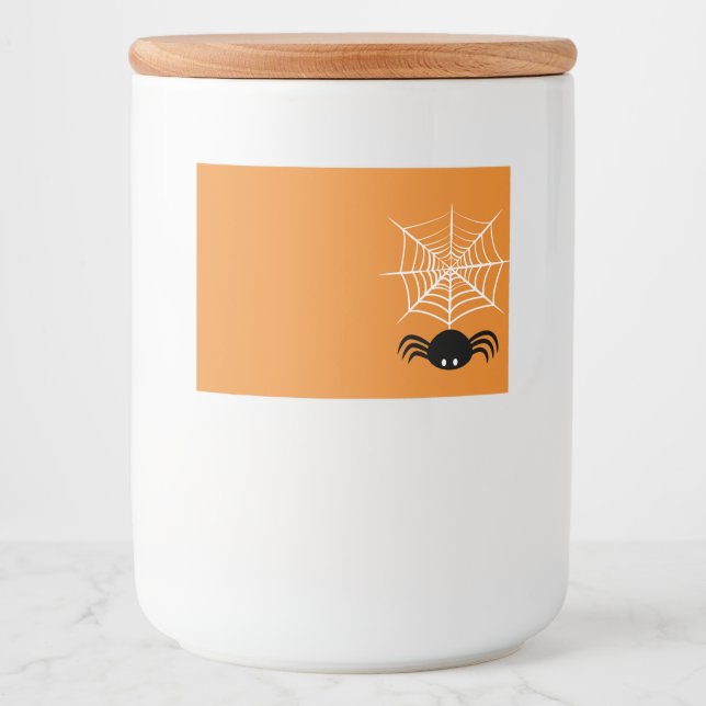 Etiqueta Para Comida Halloween Spider Web (Anverso)