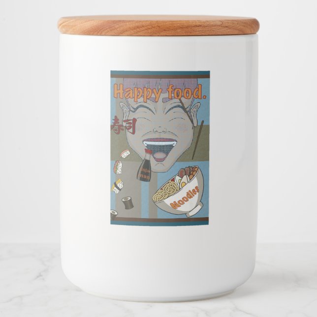 Etiqueta Para Comida Happy food (Anverso)