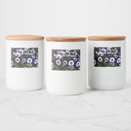 Etiqueta Para Comida Hermosa cita floral