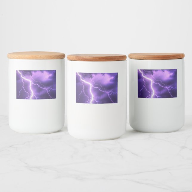 Etiqueta Para Comida hermoso cielo, trueno (Botellas)