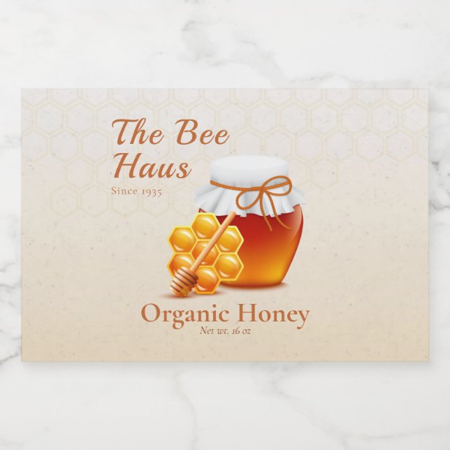 Etiqueta Para Comida Honey Jar (Etiqueta única)