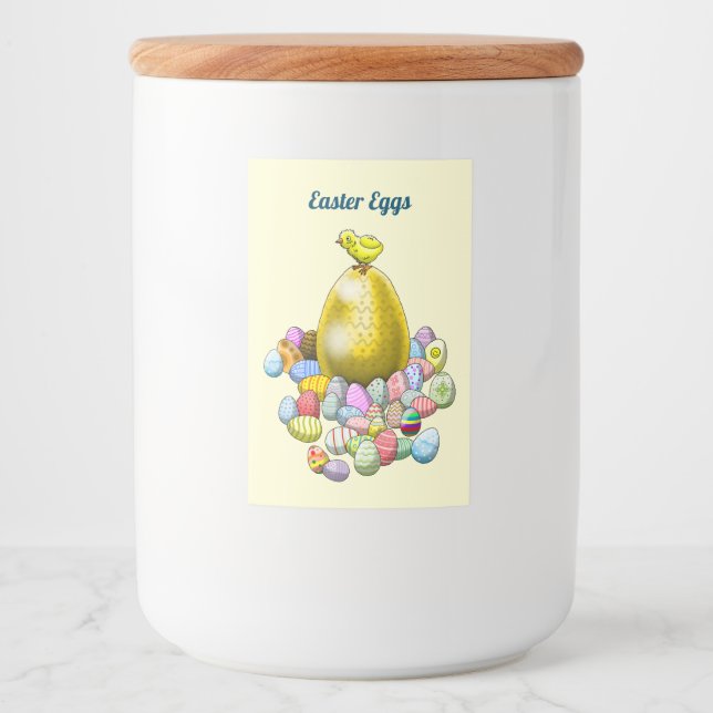 Etiqueta Para Comida Huevos de Pascua (Anverso)