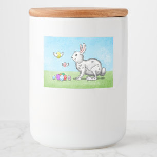 Etiqueta Para Comida Huevos de Pascua de Bunny