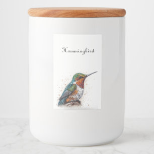 Etiqueta Para Comida Hummingbird Serenade, personalizado