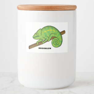 Etiqueta Para Comida Ilustracion Chameleon de Parson
