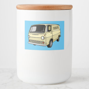 Etiqueta Para Comida Ilustracion clásico van personalizado