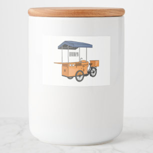 Etiqueta Para Comida Ilustracion de carrito de comida para bicicletas p