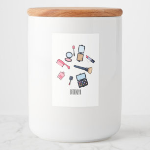 Etiqueta Para Comida Ilustracion de cosméticos/personalizados de maquil