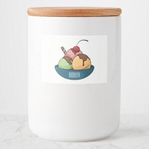 Etiqueta Para Comida Ilustracion de helado personalizado