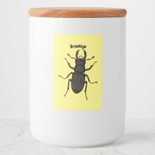 Etiqueta Para Comida Ilustración de insecto escarabajo ciervo