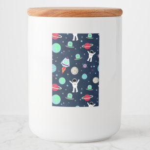 Etiqueta Para Comida Ilustración de patrón espacial
