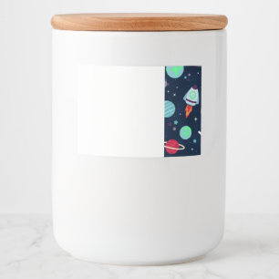 Etiqueta Para Comida Ilustración de patrón espacial