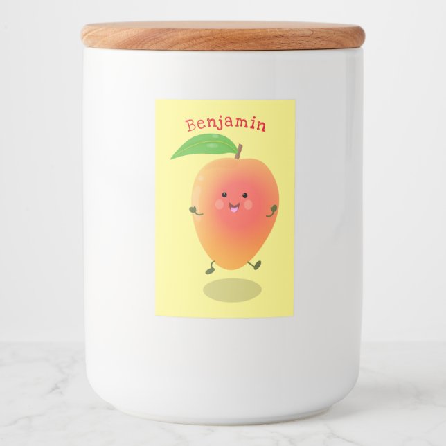 Etiqueta Para Comida Ilustracion de personalizado amarillo de mango ale (Anverso)