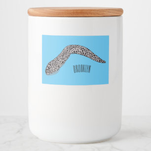 Etiqueta Para Comida Ilustracion de personalizado de anguila moray loca