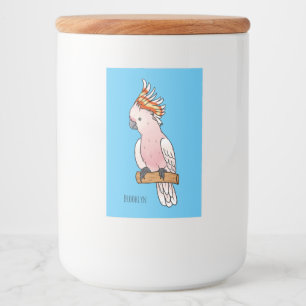 Etiqueta Para Comida Ilustracion de personalizado de aves de la cacatúa