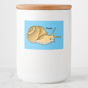 Etiqueta Para Comida Ilustracion de personalizado de caracol amarillo