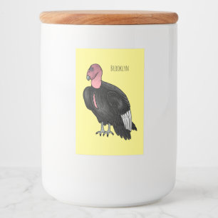 Etiqueta Para Comida Ilustracion de personalizado de pájaro del cóndor 