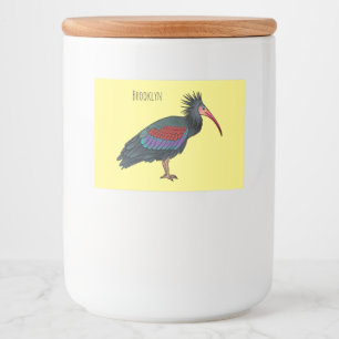 Etiqueta Para Comida Ilustracion de personalizado de pájaros ibis de ca