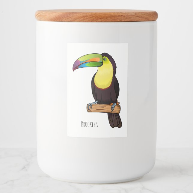 Etiqueta Para Comida Ilustracion de personalizado de pájaros toscanos c (Anverso)