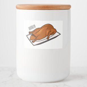 Etiqueta Para Comida Ilustracion de personalizado de pato de Peking