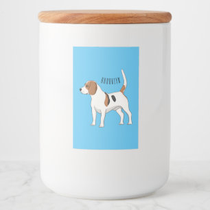 Etiqueta Para Comida Ilustracion de personalizado de perro Beagle