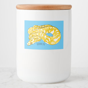 Etiqueta Para Comida Ilustracion de personalizado de pitón birmano
