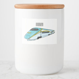 Etiqueta Para Comida Ilustracion de personalizado de trenes de alta vel