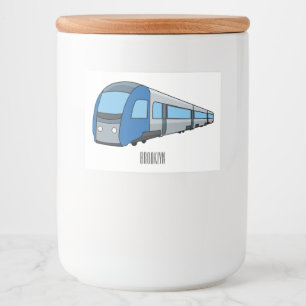 Etiqueta Para Comida Ilustracion de personalizado de trenes eléctricos