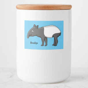 Etiqueta Para Comida Ilustracion de personalizado feliz