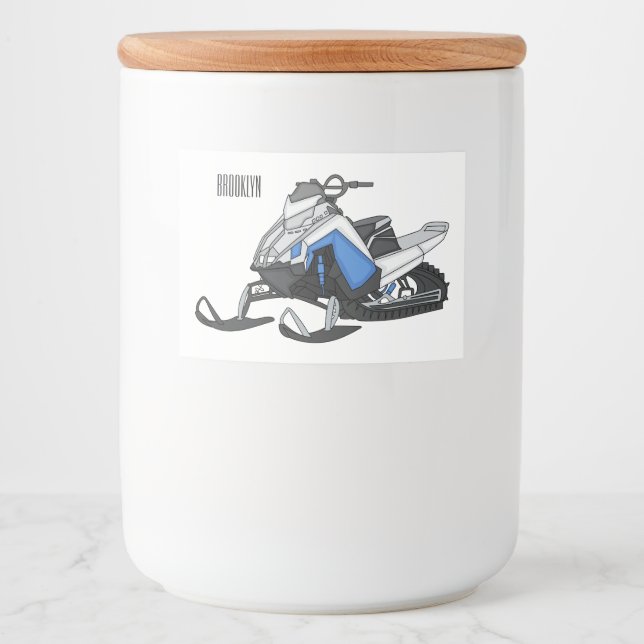 Etiqueta Para Comida Ilustracion de personalizado para motos de nieve (Anverso)