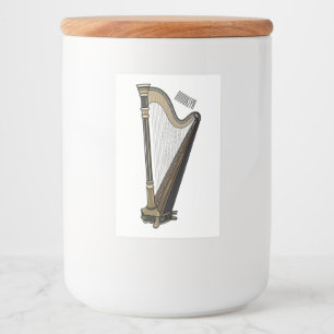 Etiqueta Para Comida Ilustracion Harp personalizado
