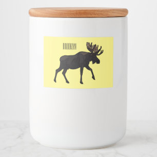 Etiqueta Para Comida Ilustracion Moose personalizado