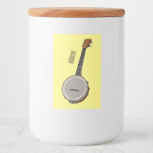 Etiqueta Para Comida Ilustracion personalizado Banjo