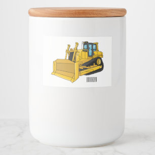 Etiqueta Para Comida Ilustracion personalizado Bulldozer