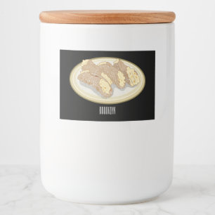 Etiqueta Para Comida Ilustracion personalizado Cannoli