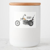 Ilustracion personalizado Chopper Motorcycle 1950
