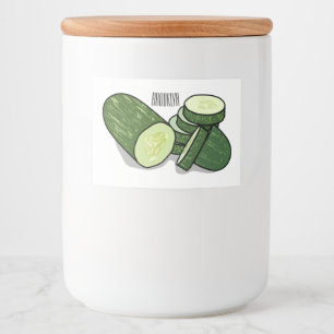 Etiqueta Para Comida Ilustracion personalizado Cucumber