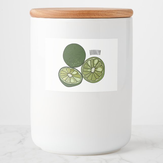 Etiqueta Para Comida Ilustracion personalizado de cal de Kaffir (Anverso)