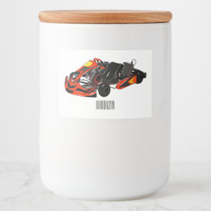 Etiqueta Para Comida Ilustracion personalizado de carreras de Kart