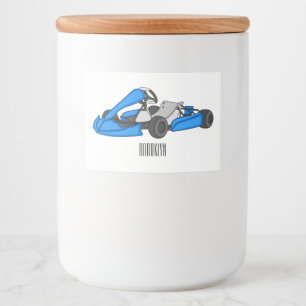 Etiqueta Para Comida Ilustracion personalizado de carreras de Kart