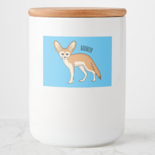 Etiqueta Para Comida Ilustracion personalizado de Fennec fox