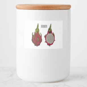 Etiqueta Para Comida Ilustracion personalizado de fruta dragón